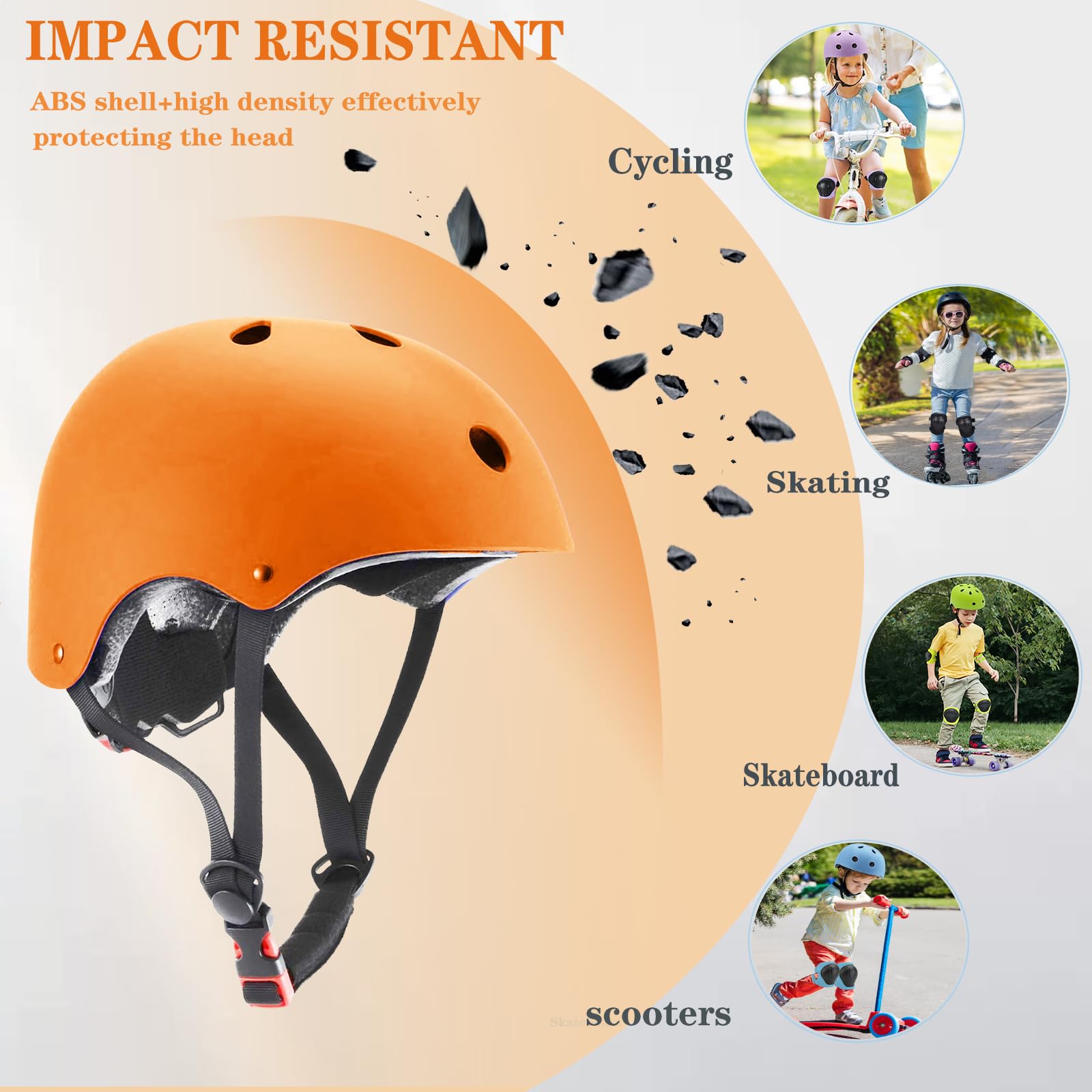 FOOKCIAN Kinderhelm, Kleinkind-Helm, verstellbar, für Kleinkinder, Fahrradhelm, Jugendsport, Schutzausrüstung, Alter 2–8/8–14 Jahre, Jungen, Mädchen, Jahre, für Multi-Sportarten, Skaten, Fahrrad,