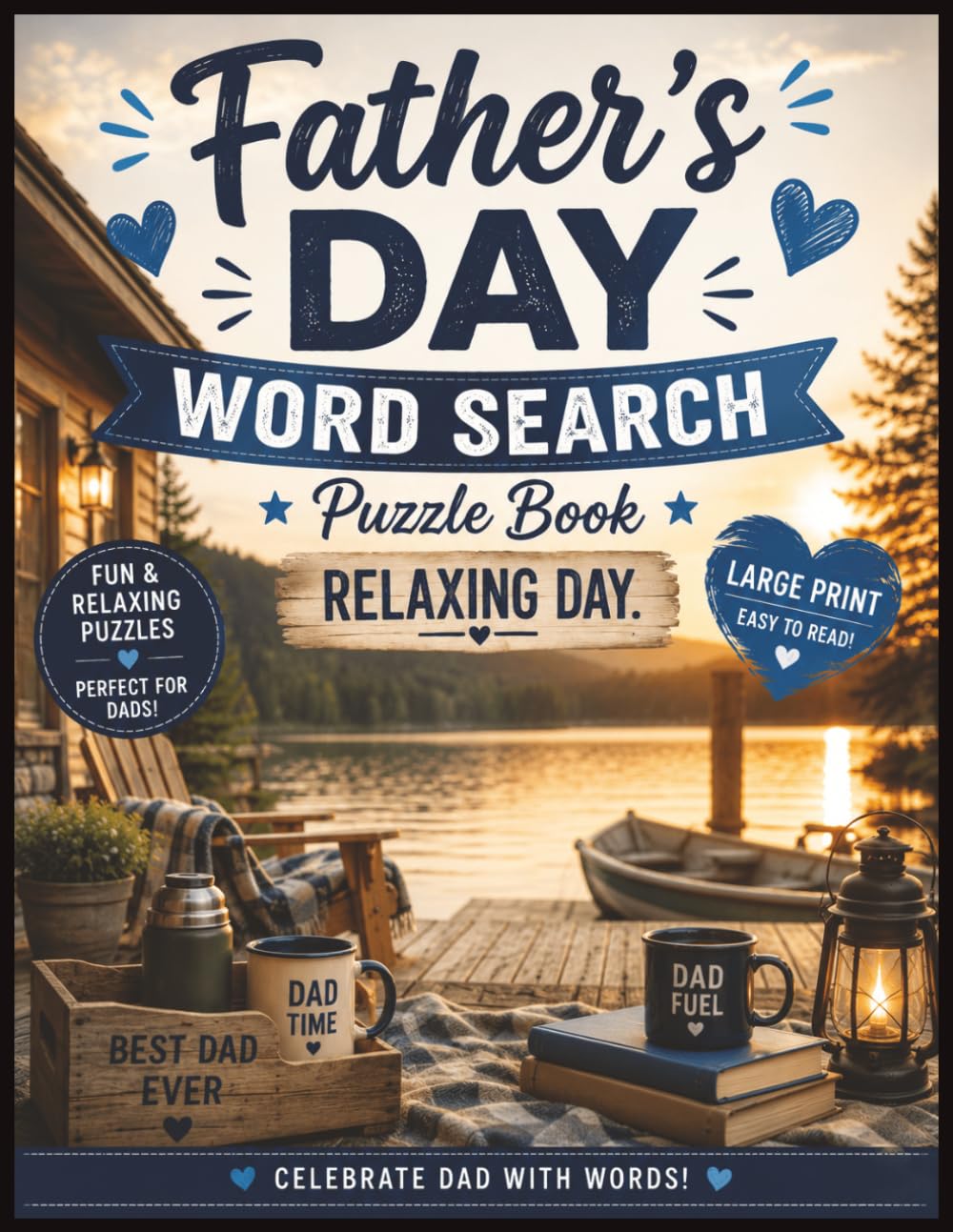 Father's Day Word Search Puzzle Book: Relaxing Word Search Puzzles for Dads