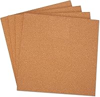 Vista 1 de Universal UNV43404 Paneles de azulejos de corcho de 12 pulgadas x 12 pulgadas - Superficie marrón (paquete de 4)