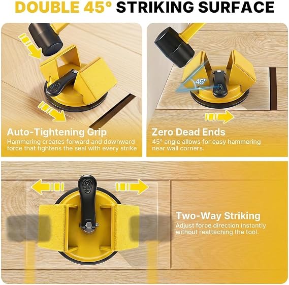 Floor Gap Fixer Tool Heavy Duty 45°Striking Surface Floor Gap Repair Tool