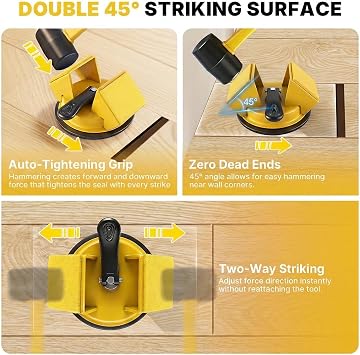 Floor Gap Fixer Tool Heavy Duty 45°Striking Surface Floor Gap Repair Tool