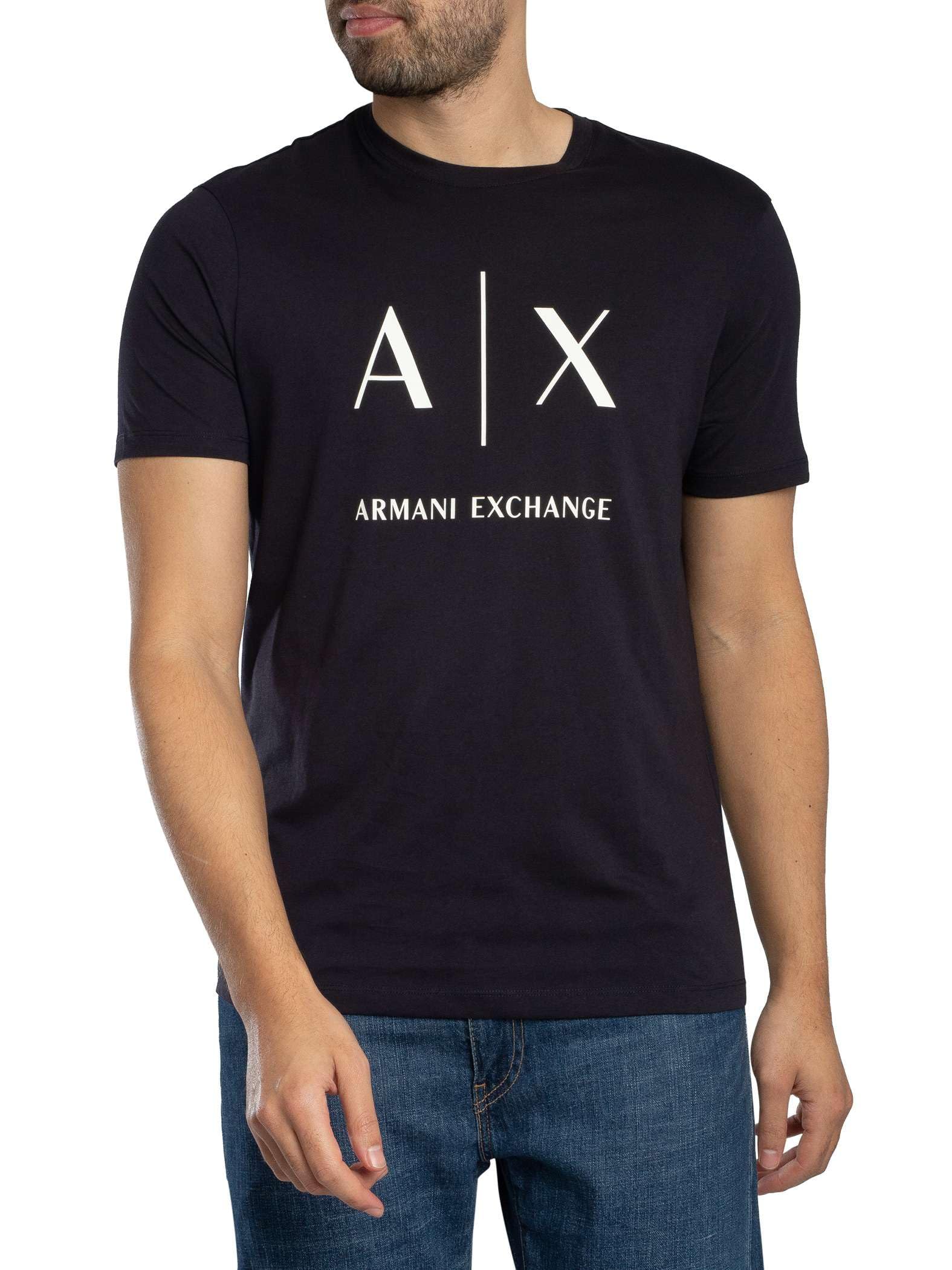 Armani Exchange AX Logo T-Shirt - Deep Navy UB101