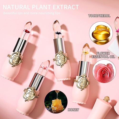 Miniatura 6 de KAILIJUMEI Humectante de labios cuidado Surplus Bright Flower lápiz labial de jalea Jelly