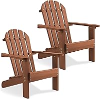 Vista 9 de Casafield Silla Adirondack para niños, sillas de madera de cedro para exteriores, para patio, terraza, césped y jardín, parcialmente premontada