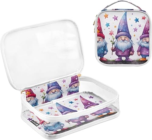 Miniatura 3 de Christmas Gnomes Clear Toiletry Bag for Traveling,2 Pack Makeup Cosmetic Bag with Zipper,Travel Bag for Toiletries,Travel Essentials 21214655