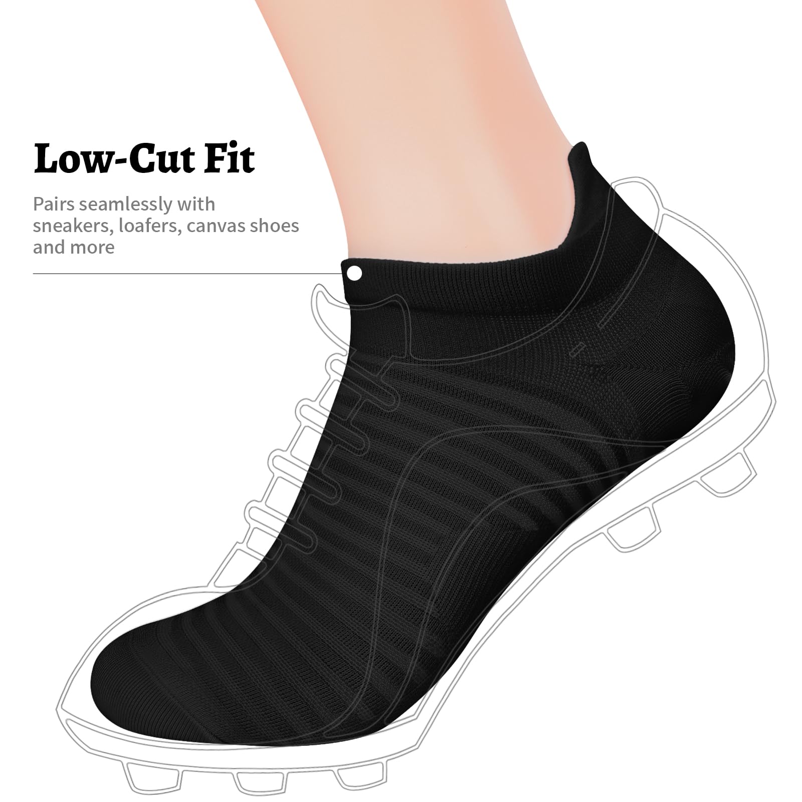 6 pares de calcetines de compresión para hombre y mujer