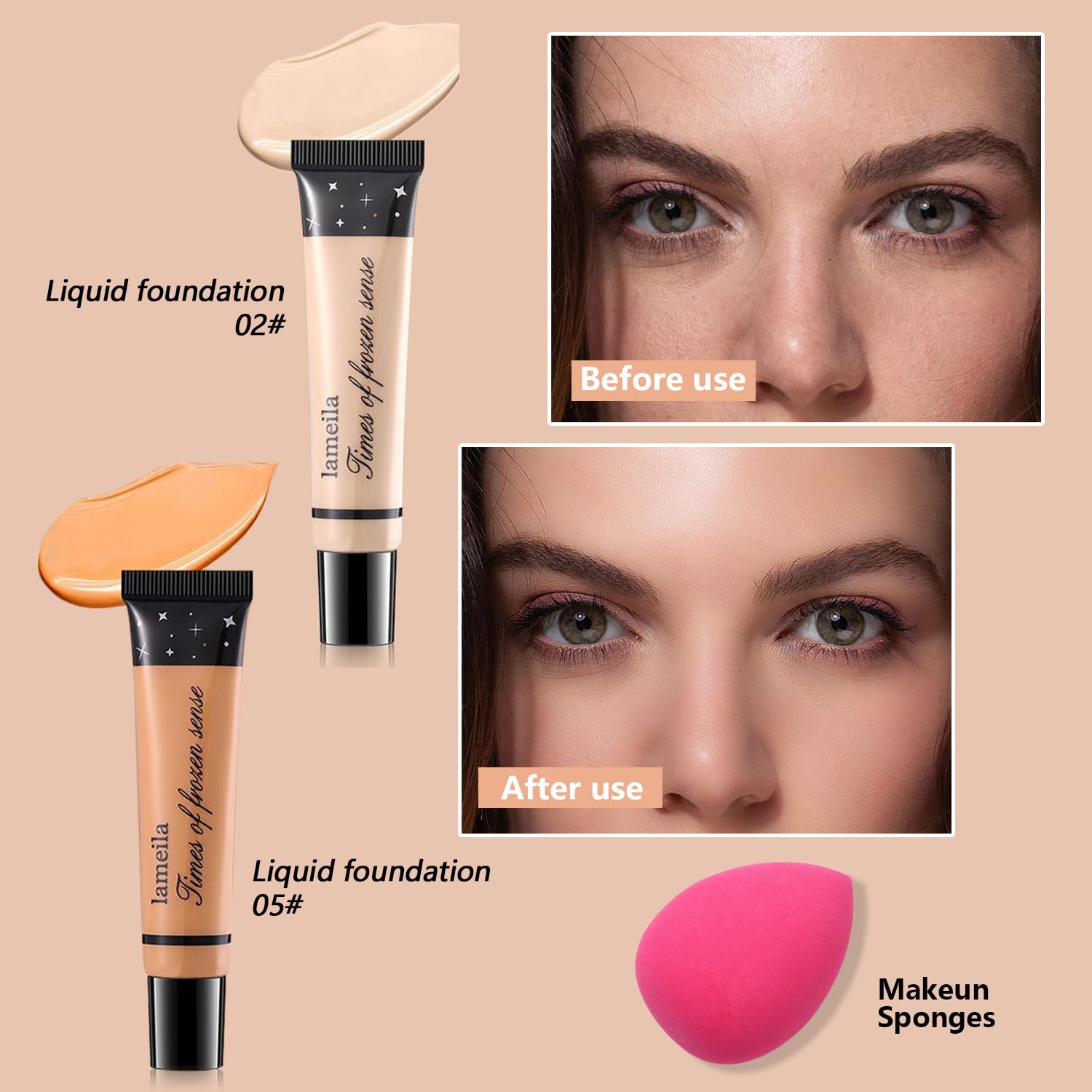 All-in-One Makeup Kit with Cosmetics and Makeup Brushes