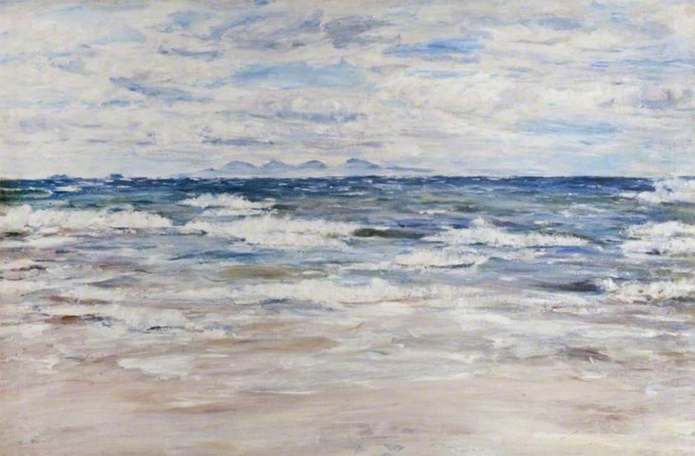 Rzhrhjes No Frame Abstract Painting Poster Art Print Canvas Print Poster The Paps Of Jura By William Mctaggart Landscape Canvas Painting For Office Decor 60X90cm