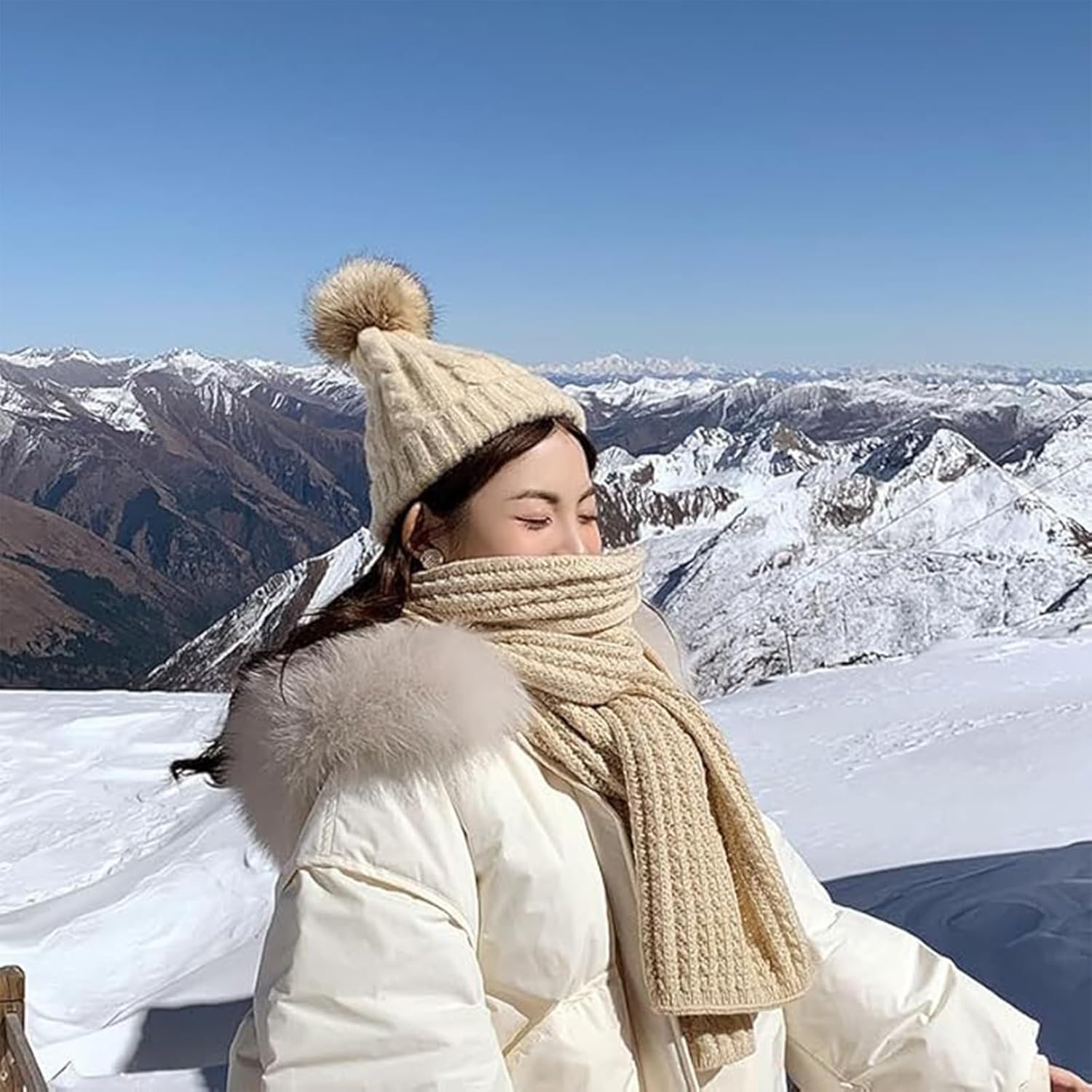 Winter Chunky Knit Scarf for Women Ultra Soft Thick Warm Knitted Scarf Long Knit Scarves for Women's Cold Weather - Image 6