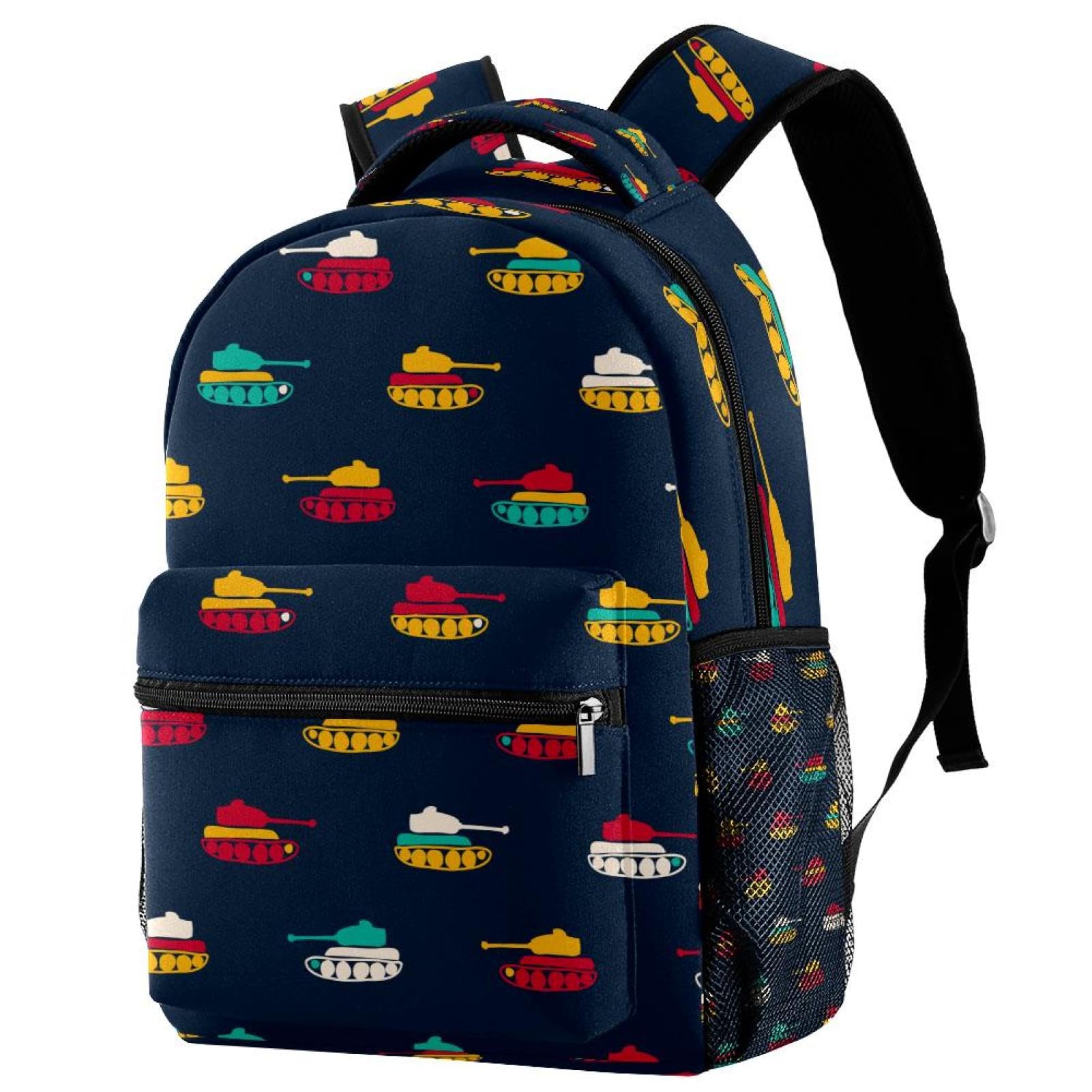 Zaino scolastico per uomini e donne, colore blu navy, borsa per computer portatile, leggero, zaino per libri casual