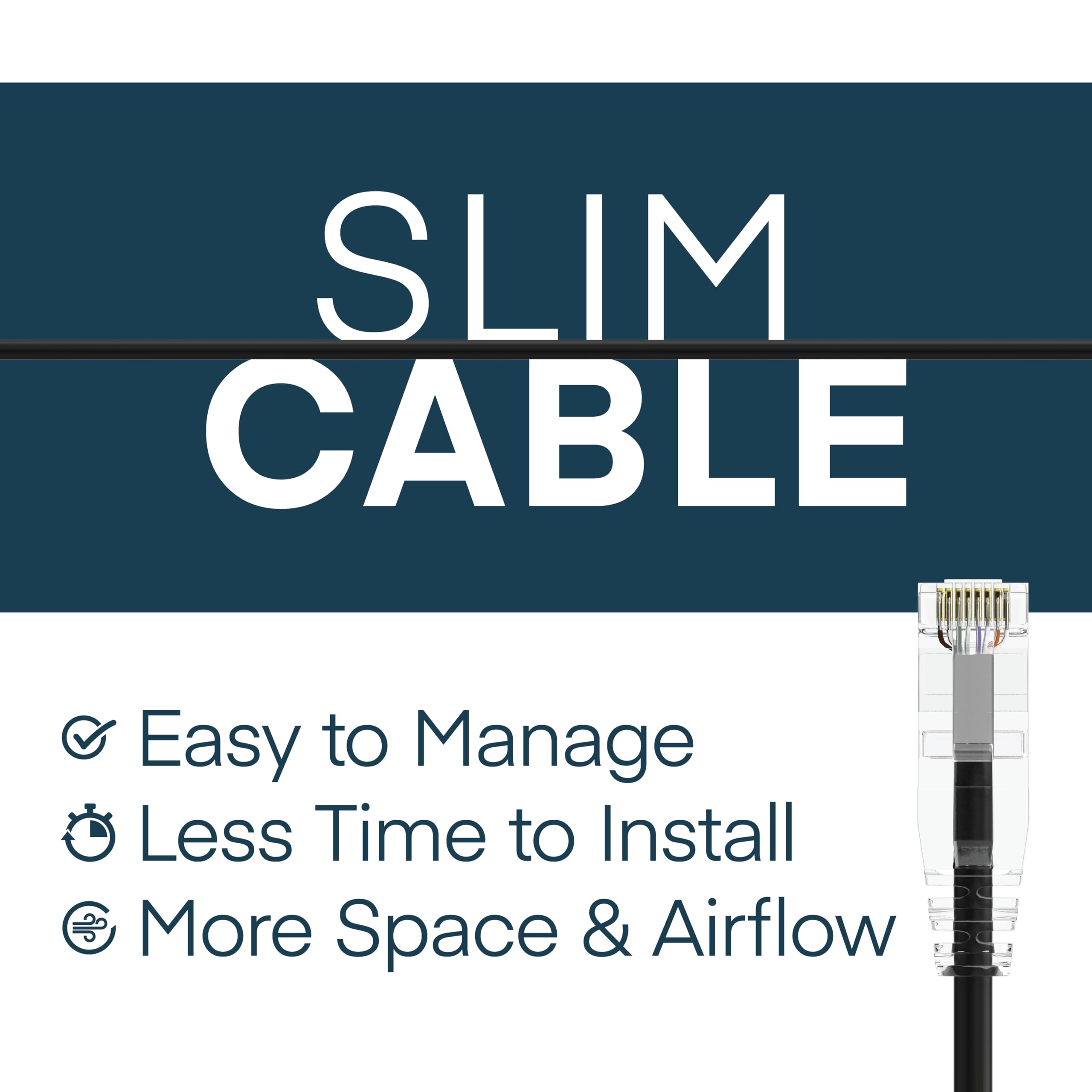 Paquete de 10 cables de conexión Ethernet delgados Cat6 de 28 AWG, cable de red, arranque transparente, cable de Internet Cat 6, cable Cat6, cable de conexión nominal para centro de datos,