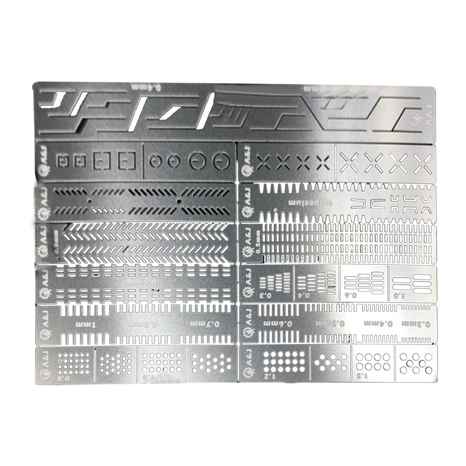 NATEFEMIN 13 in 1 Scribing Template Ruler For Gundam Modle Craft Carving Auxiliary Ruler Stencils Drill Hole Detail Maker Scribe Line For 1/100 1/144 Gundam Accessory Part
