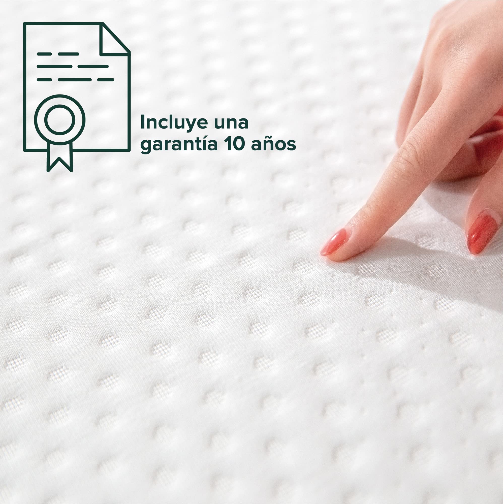 Zinus Colchón de Espuma viscoelástica con té Verde Essential | Adaptable de 7 Zonas | 150 x 190 cm | Altura de 20 cm | Asequible | Oeko-Tex
