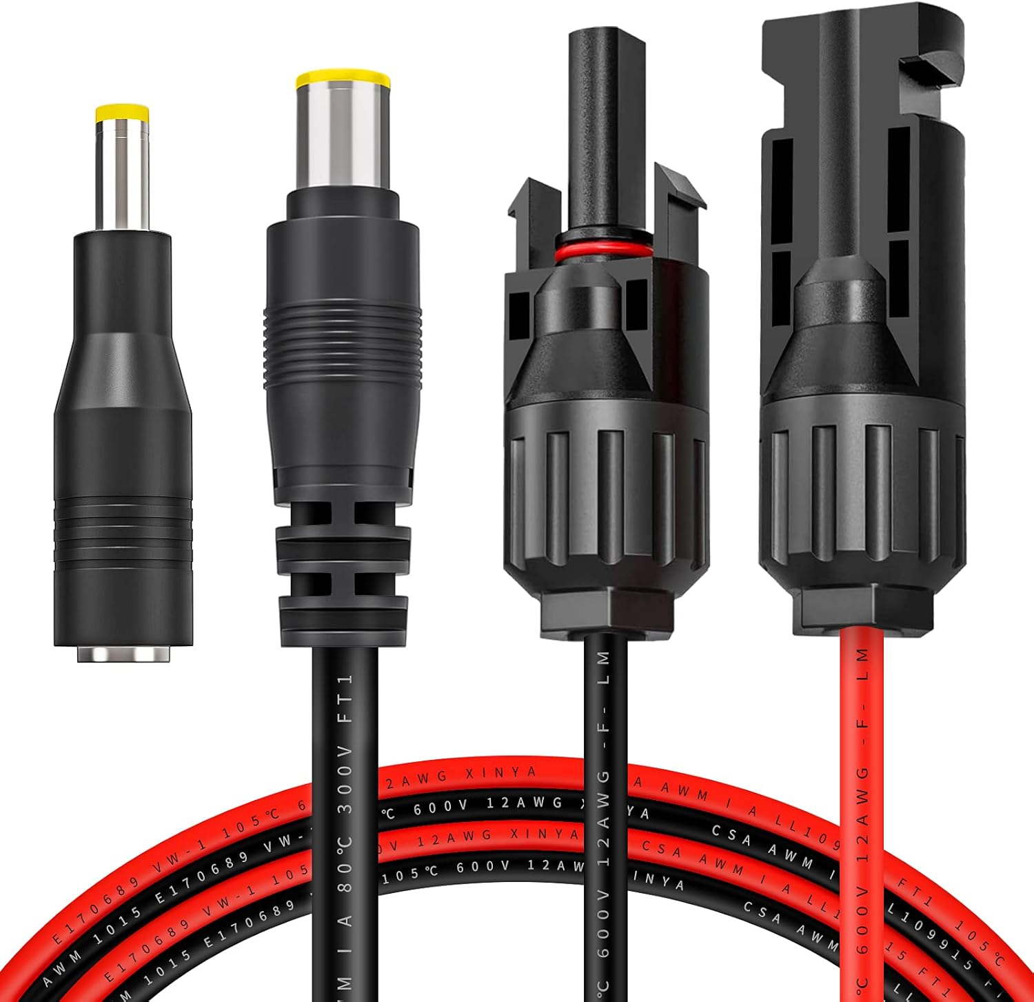 Electop Solar Panel Connector to DC 8mm Adapter Cable, 8mm DC Power