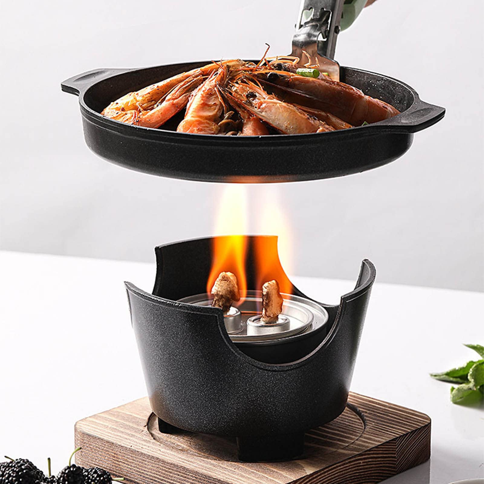 Griglia per Barbecue Coreana, Griglia da Tavolo Portatile Senza Fumo con Superfici di Cottura Antiaderenti per Esterno, Campeggio, Barbecue