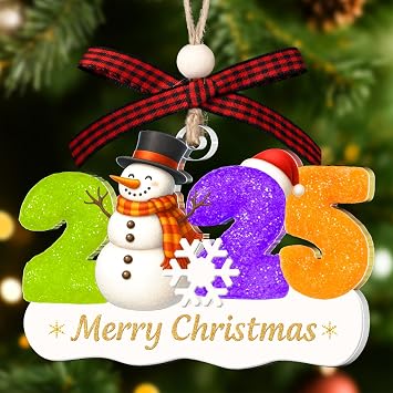 Snowman Ornament - Snowman Ornaments for Christmas Tree - Winter Holiday Snowmen Gifts for Family, Friends - Acrylic Snowmen Gifts for Christmas Decoration 2025