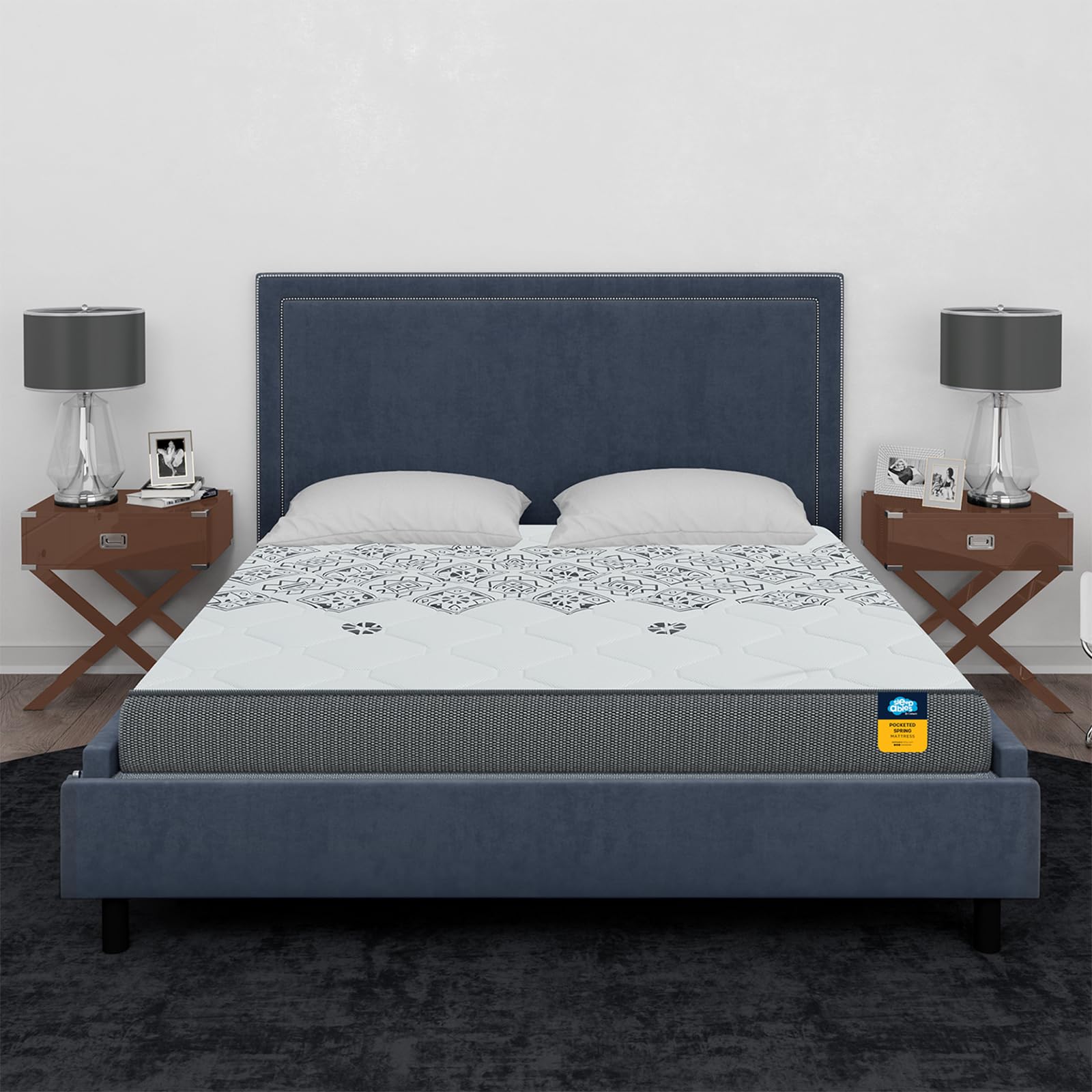 Sleepables 6-Inch Double Size Ortho Pocketed Zero Partner Disturbance Plush Quilted Rolled Packed Pocket Spring Mattress (72x48x6)