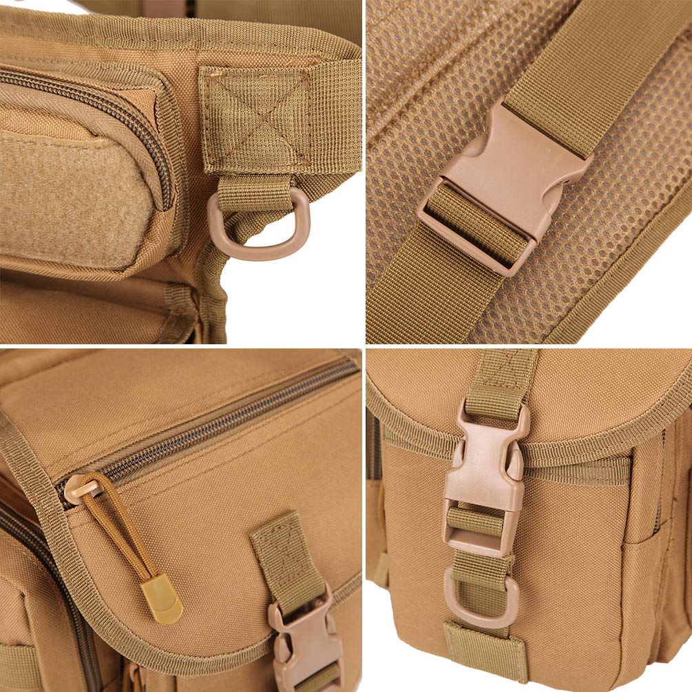 Kaiyei Tarnung Leg Bag – Militärische Beintasche Mit MOLLE, Wasserdicht, Ca. 30x11x11 Cm, 20L Kapazität