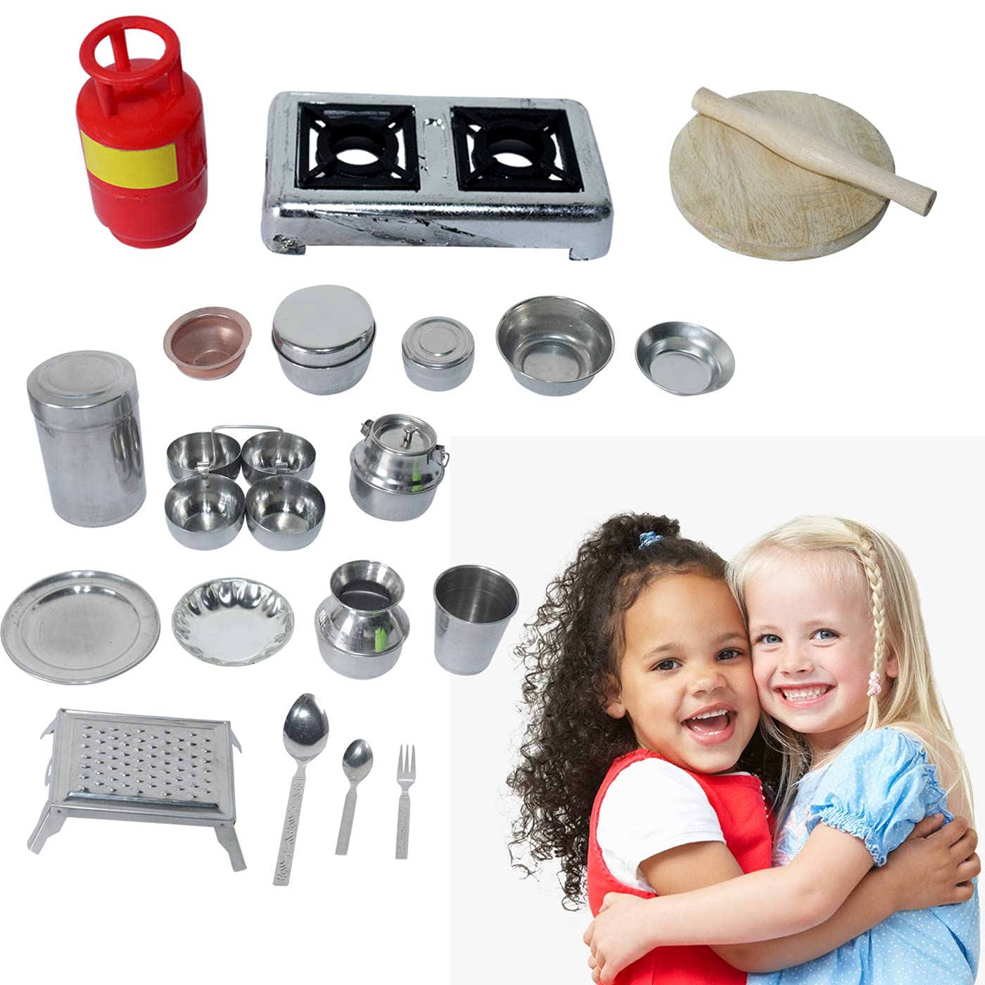 Boxo Kitchen Pretend Play Accessories Toys Cooking Set with Stainless Steel Cooking Utensils Play Food for Kids (B09GY4LJVY) Amazon Price History, Amazon Price Tracker