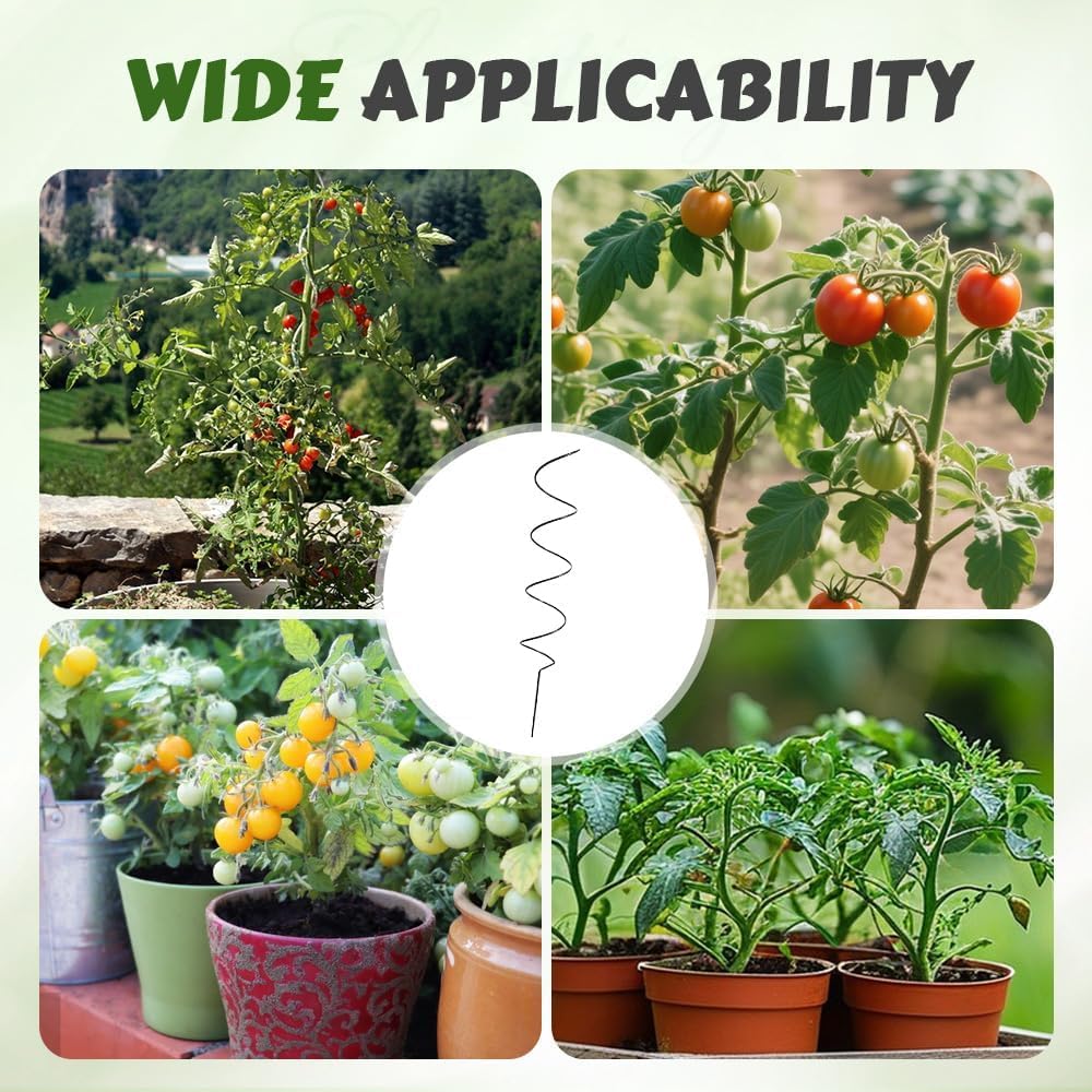 Palo Twist per pomodoro, torsione di pomodoro, pali per pomodori intrecciati, paletti a spirale per pomodori, torre rampicanti per piante (6 pezzi)