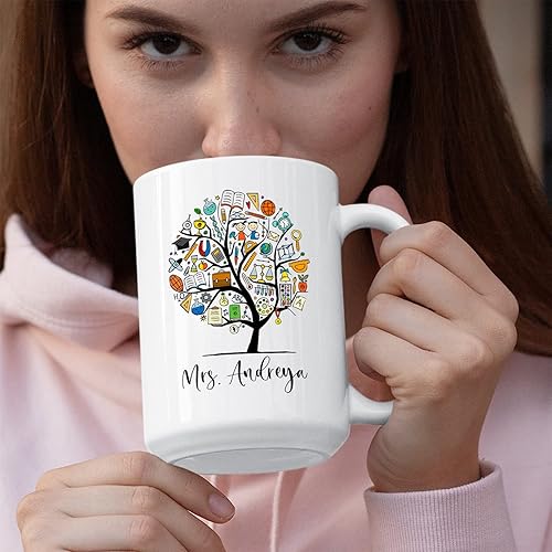 Miniatura 4 de Taza personalizada para profesor, regalo para profesor, taza de café con nombre personalizado, taza para profesor personalizada con nombre, taza con