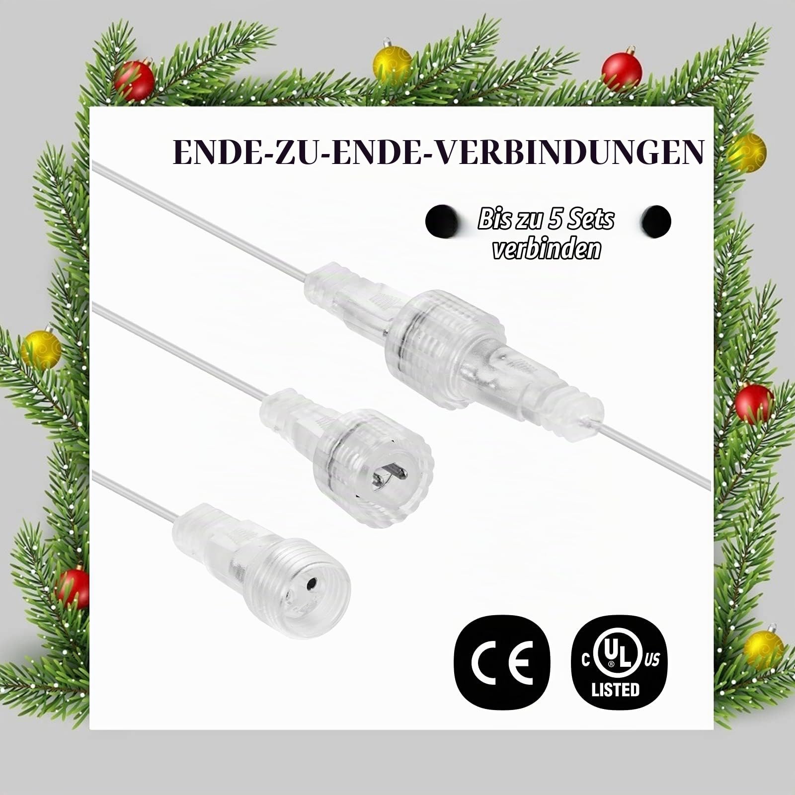 400 LED Eisregen Lichterkette Außen, 10M Erweiterbare Lichterkette Vorhang Fenster mit Timer Innen Strombetrieben 8 Modi IP44 Warmweiß Eiszapfen Lichtervorhang aussen für Traufe Garten Balkon