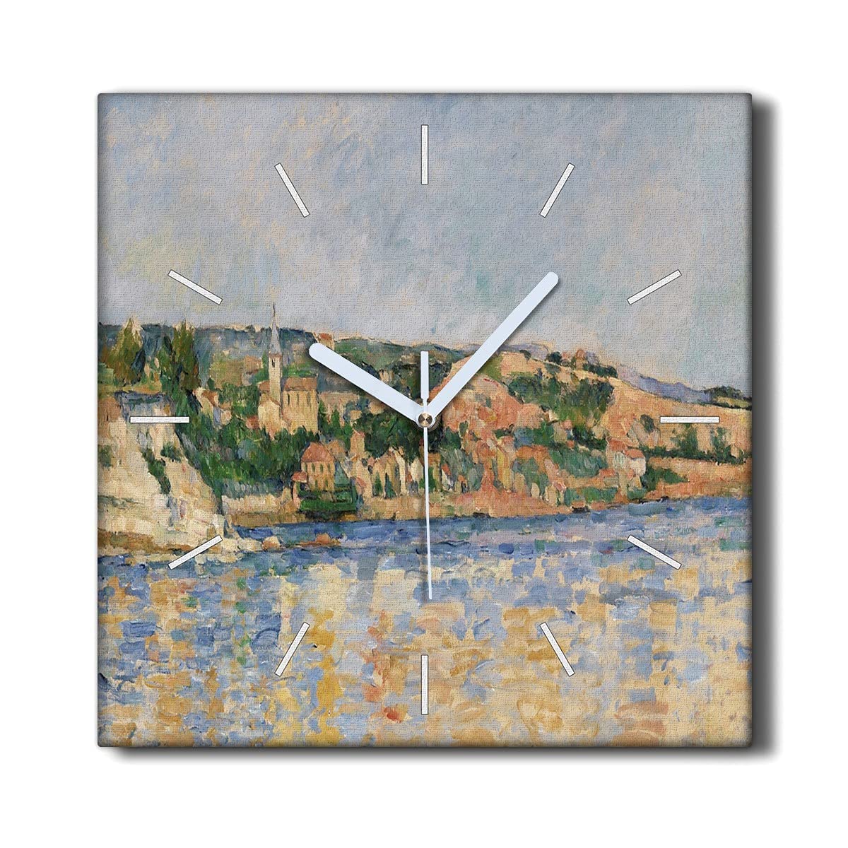Horloge sur Toile Zen Water Village pour Créer un Salon Cosy et Silencieux