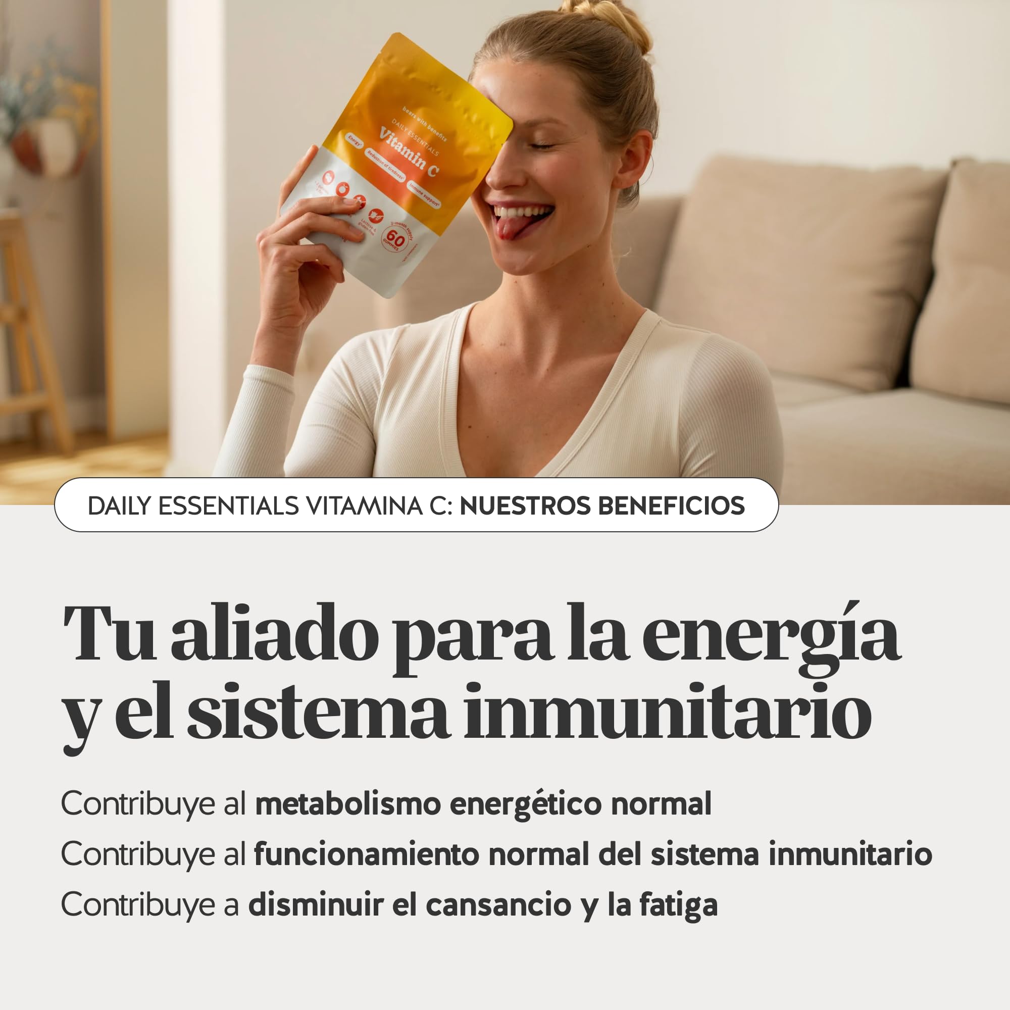 Bears with Benefits - Gominolas Vitamina C 250mg - Inmunidad- 60 unidades