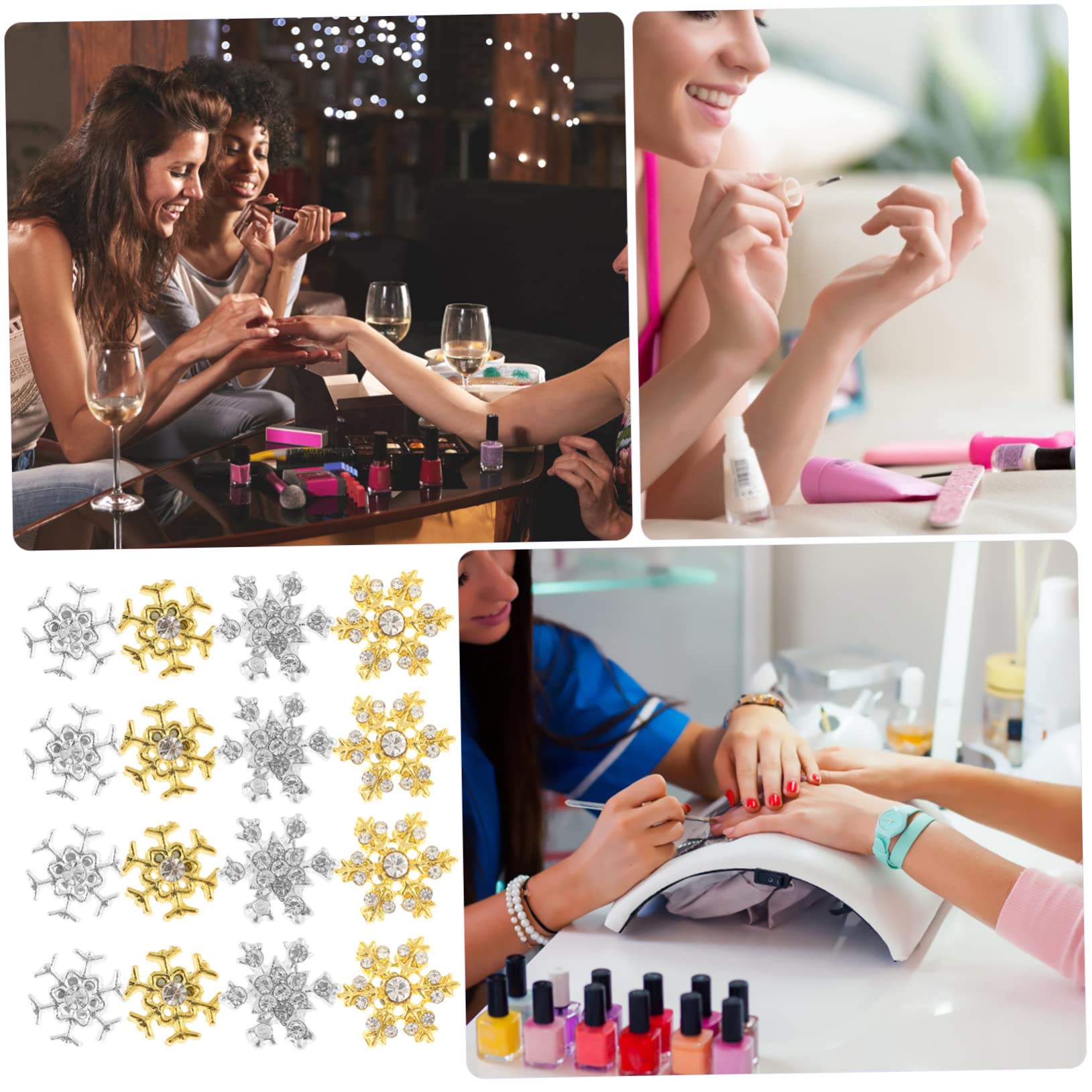 FOMIYES 160piezas Decoración De Uñas Diseño De Para De Uñas Fiestas y Decoración Navideña