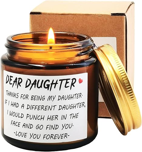 Regalos para hija de mamá y papá, regalos de velas de cumpleaños para hija adulta, regalos únicos de Navidad, día de San Valentín, día de la madre,