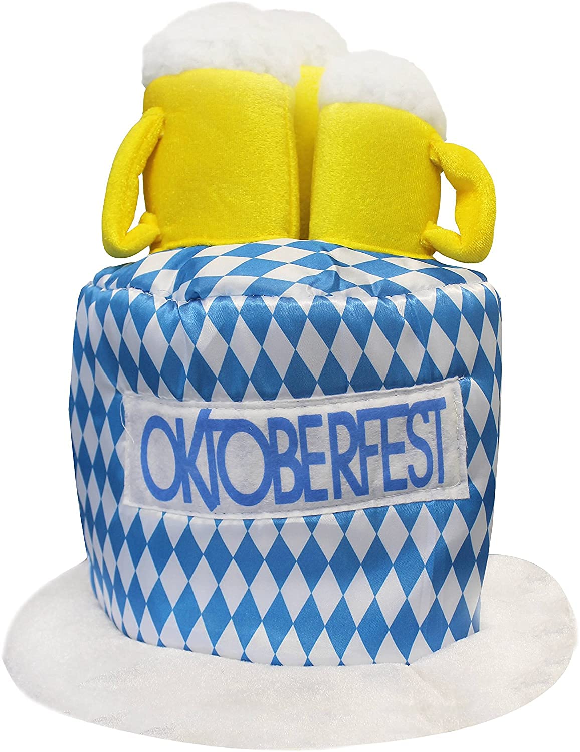 Oktoberfest Bavarian Beer Hat X 24 with 3 Stein Beer Glasses - Plush Felt - Fancy Dress Costume Headwear