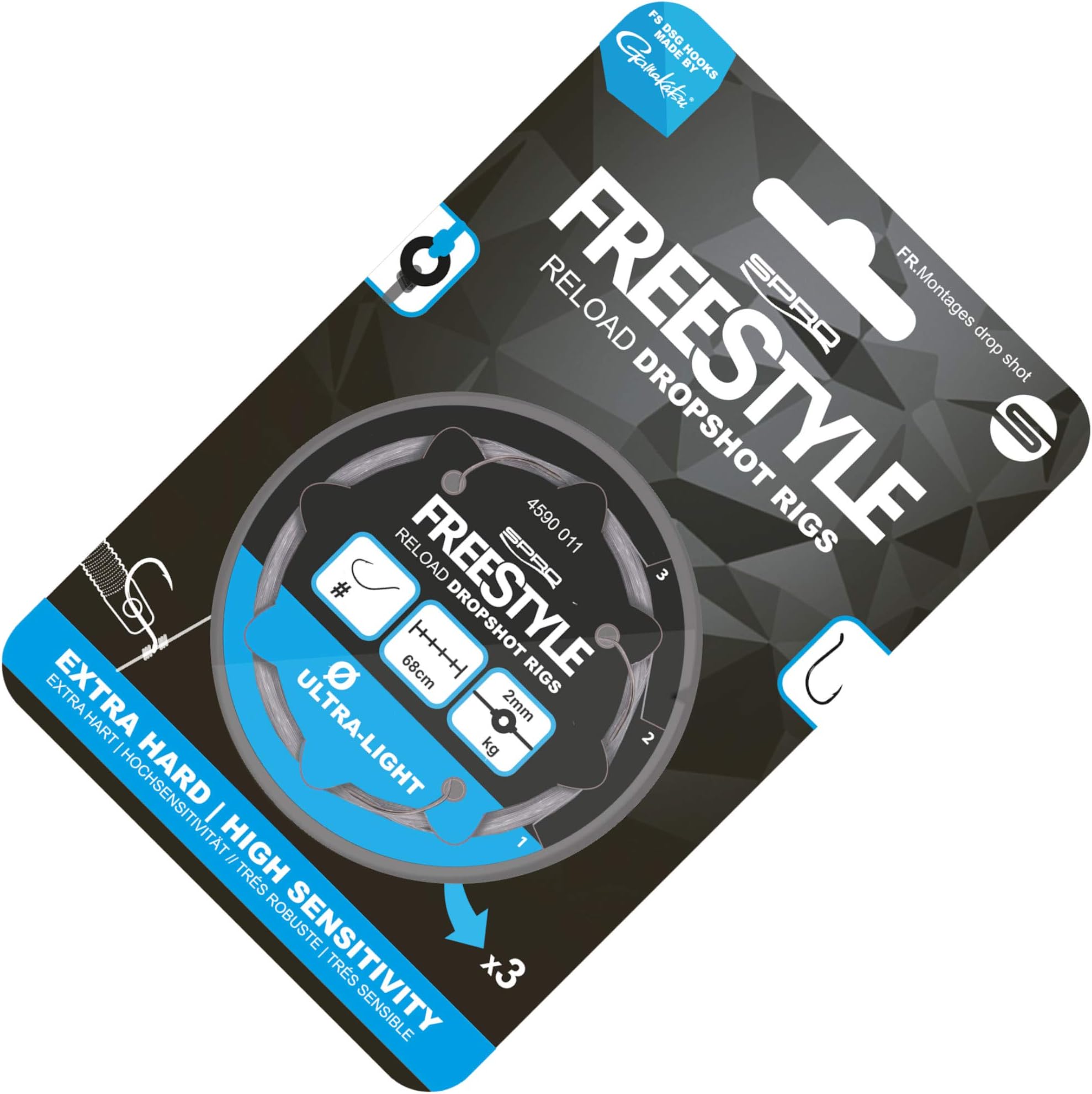 Freestyle Reload Dropshot Rig 18-0.18 mm Set of 3