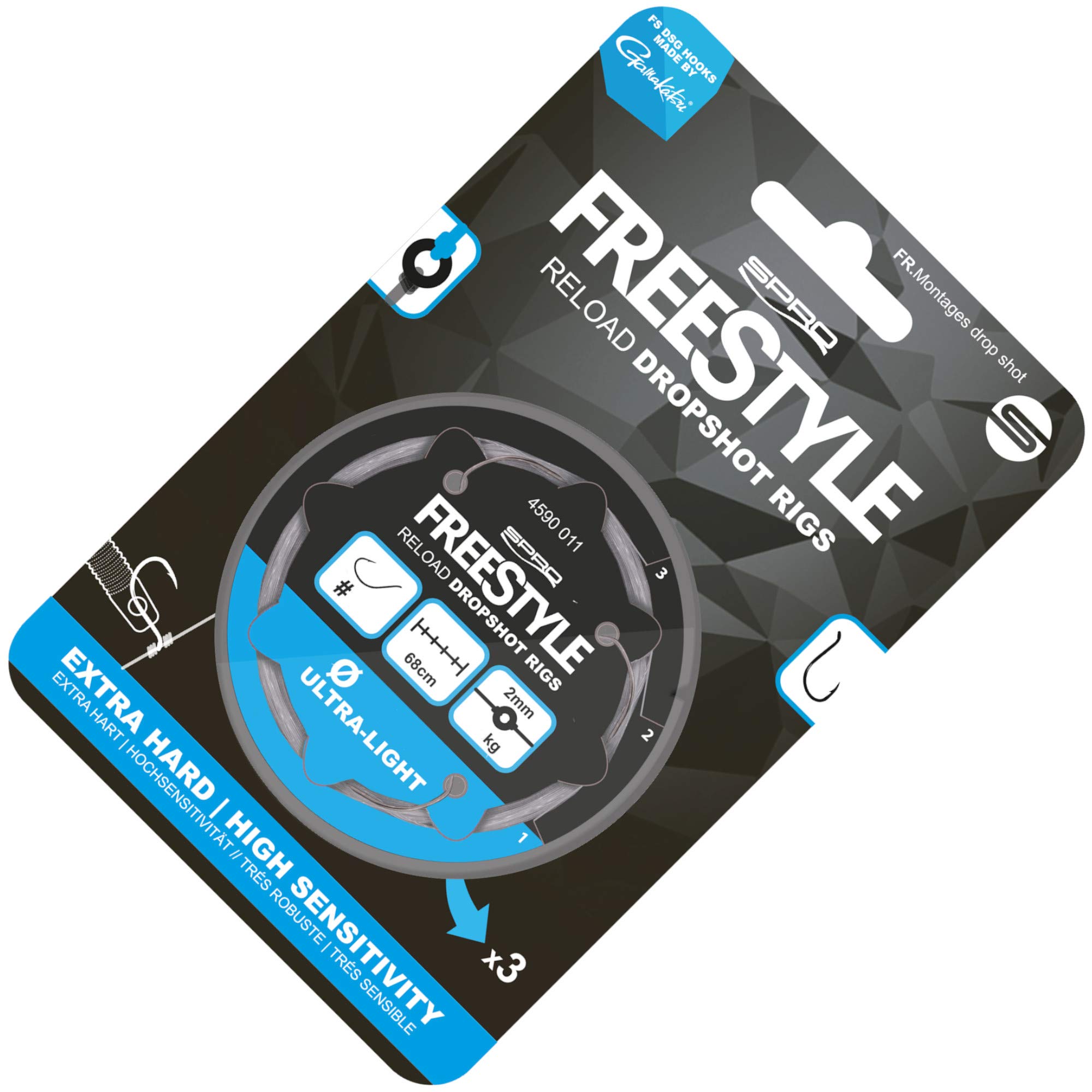Freestyle Reload Dropshot Rig 18-0.18 mm Set of 3