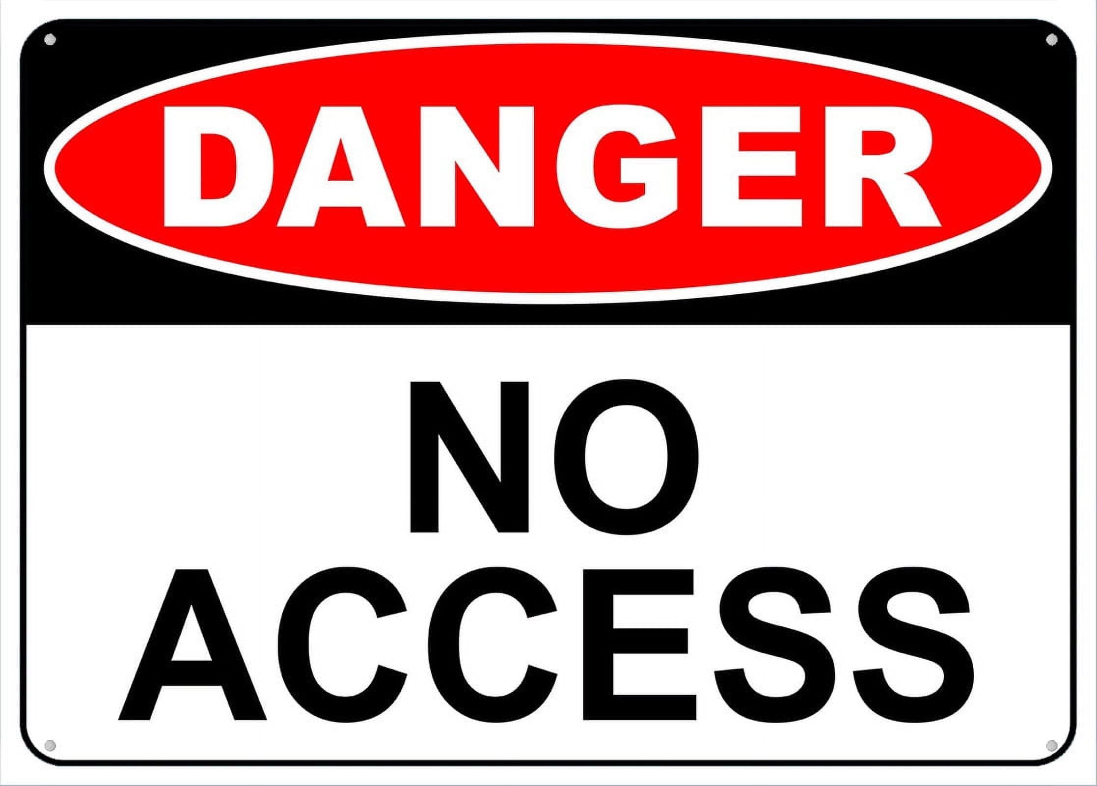 peiyeety Danger No Access Outdoor Sign 8"x12" - UV Printed Aluminum, Weatherproof Security Sign for Home or Business