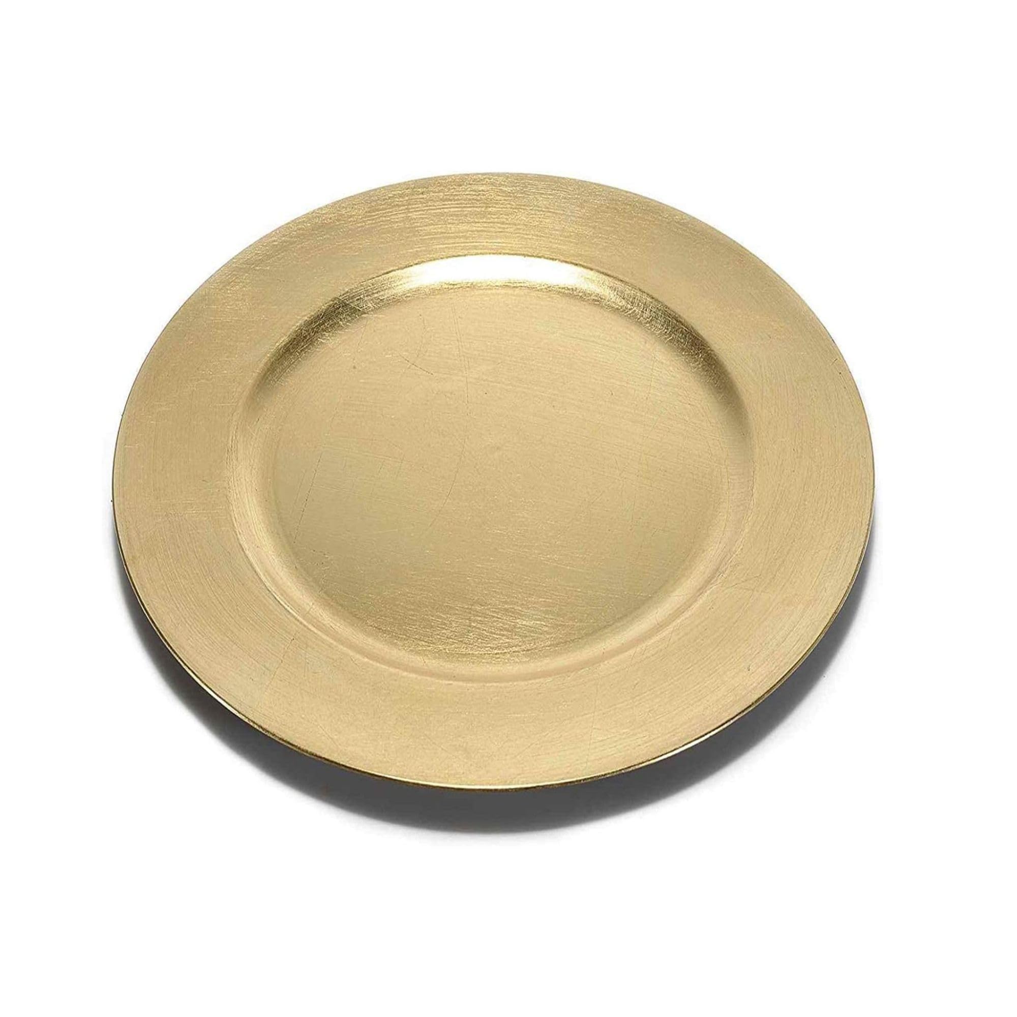 Set 6 Sottopiatti Decorativi Oro - Eleganza per la Tavola di Matrimonio, Feste e Natale - Ø 33 cm