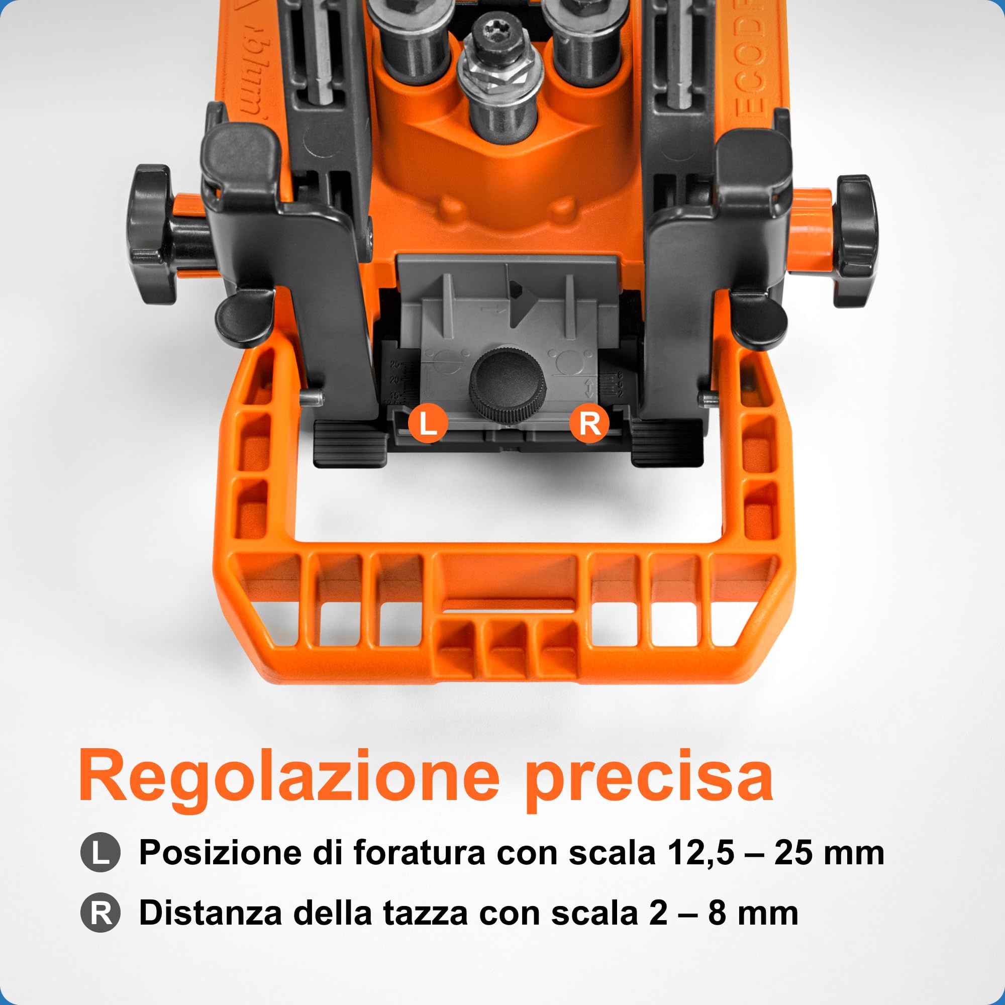 Blum ECODRILL - Cerniere in un batter d'occhio, cerniere per armadi e mobili, aiuto per la lavorazione, nastro Ø = 35 mm, cerniera, foratura verticale