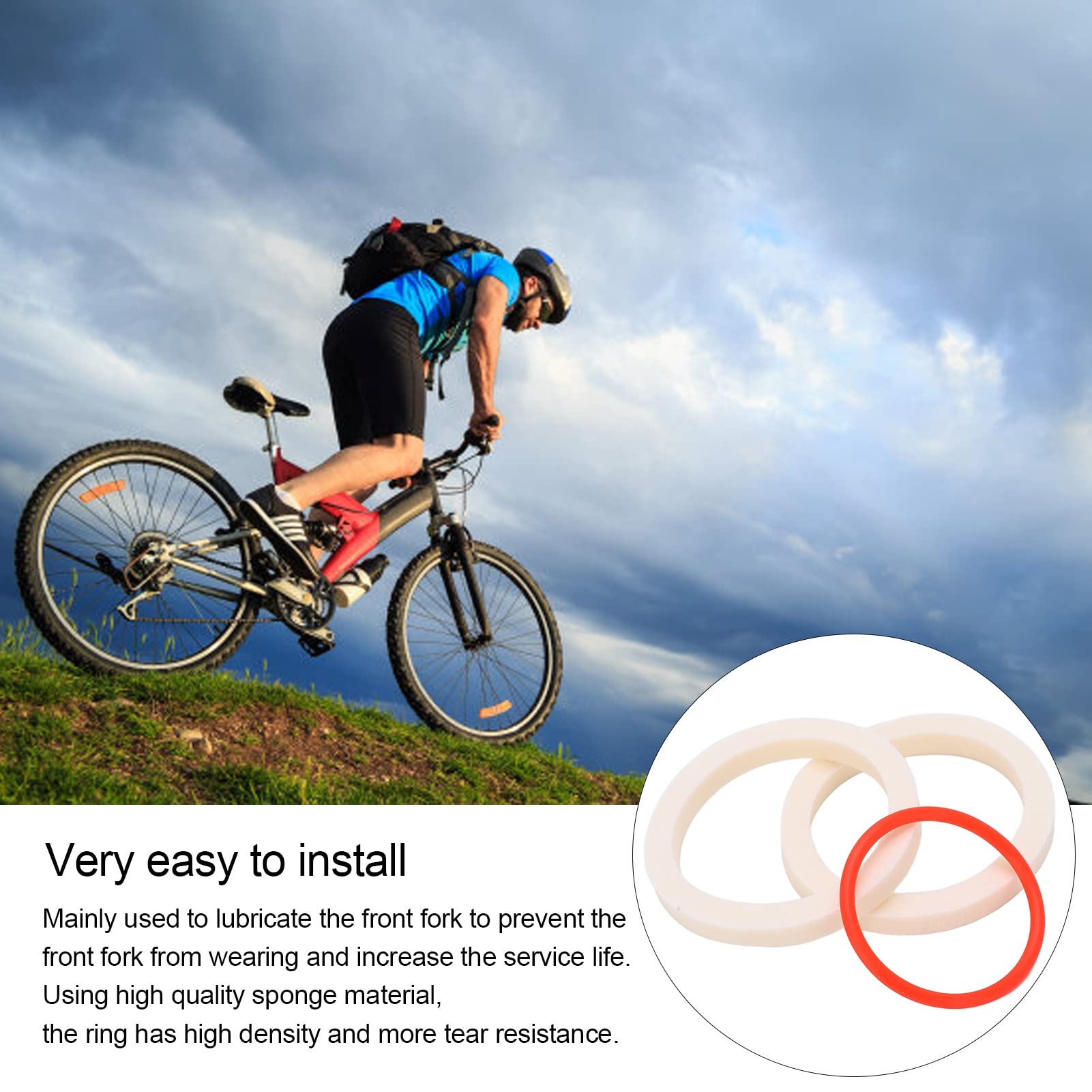Anelli In Spugna Per Forcella Bici - 4 Pezzi, Diametro 34/42 Mm - Foto 8