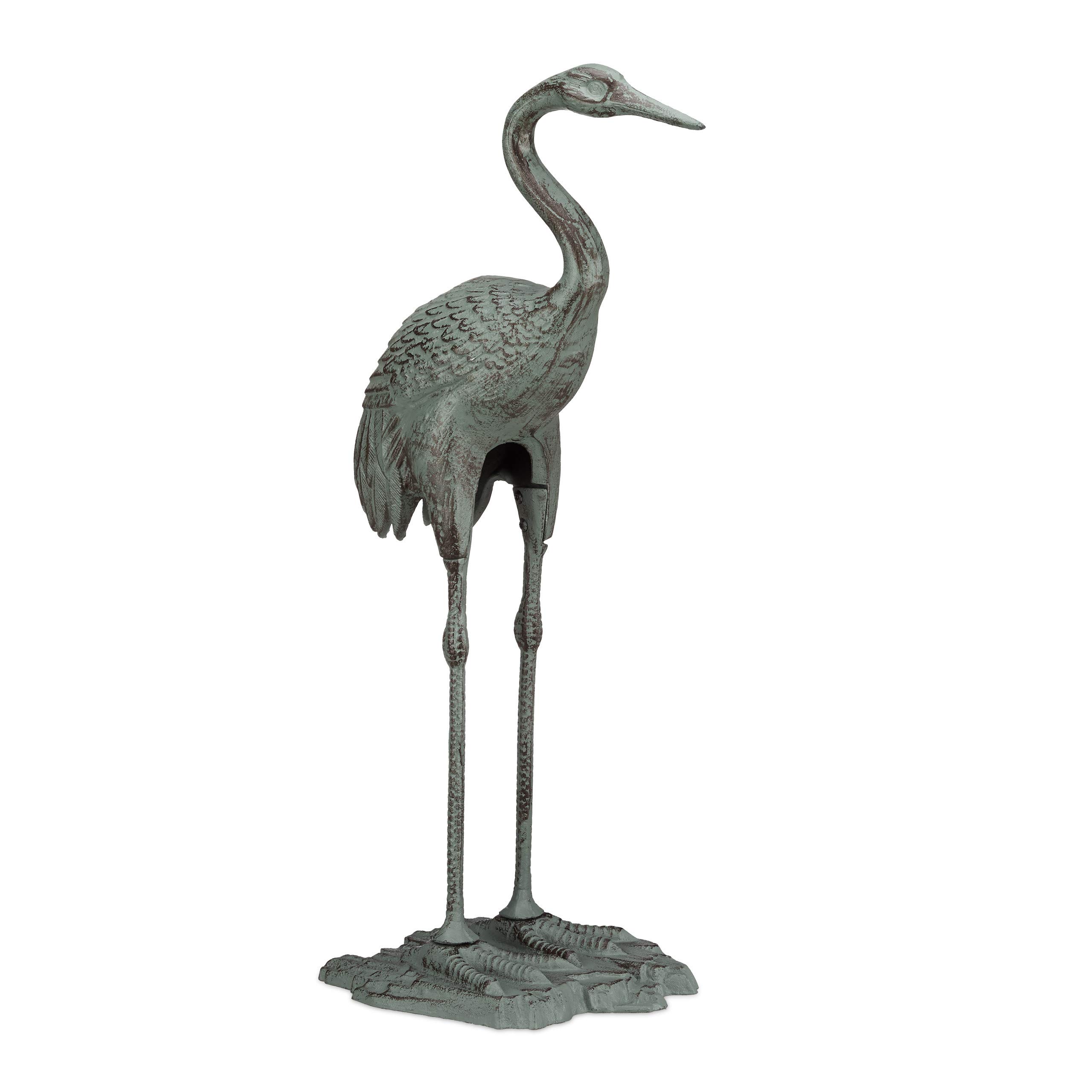 Relaxdays Figura Decoración Jardín, Metal, Verde, 75 x 35 x 22 cm