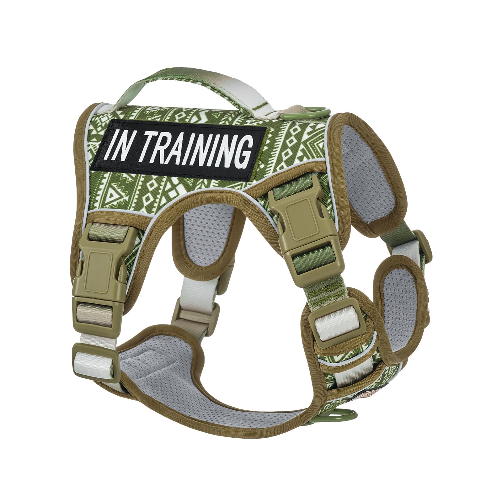 AUNZO - No Pull Dog Harness for Small Dog Breeds, Escape Proof Reflective Adjustable Lightweight Dog Harness with Breathable Oxford Material, Easy to Put on and Take Off with Neck Buckle — image 1
