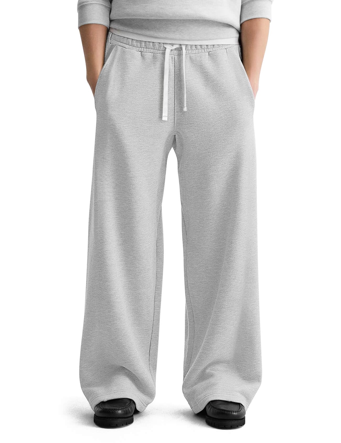 HeSaYep Mens Fleece Baggy Sweatpants Wide Leg Lounge Sweat Pants with Pockets
