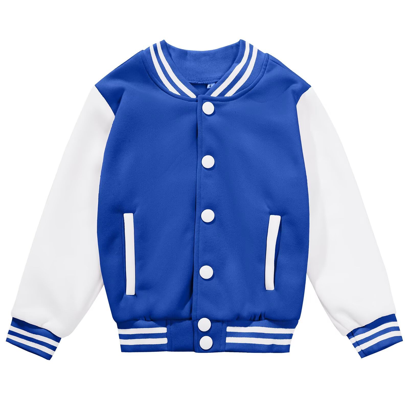Kids Varsity Baseball Jacket Girls Boys Lightweight Cardigan Sweats Varsity Sport Team Uniforms School Coat with Pocket