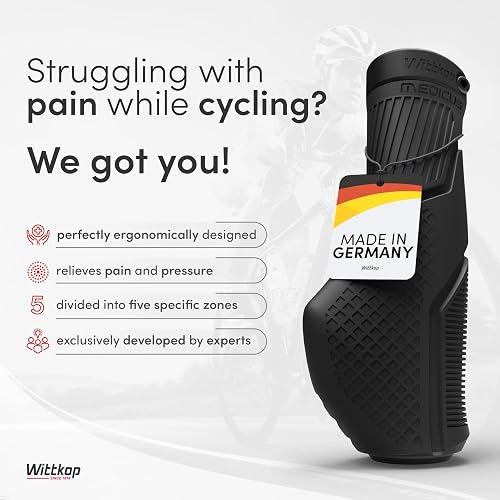 Wittkop Manopole per bici dal design innovativo multizona, prodotte in Germania I Design ergonomico con effetto antiscivolo, incluse zone comfort e EFC per una presa ottimizzata - 2