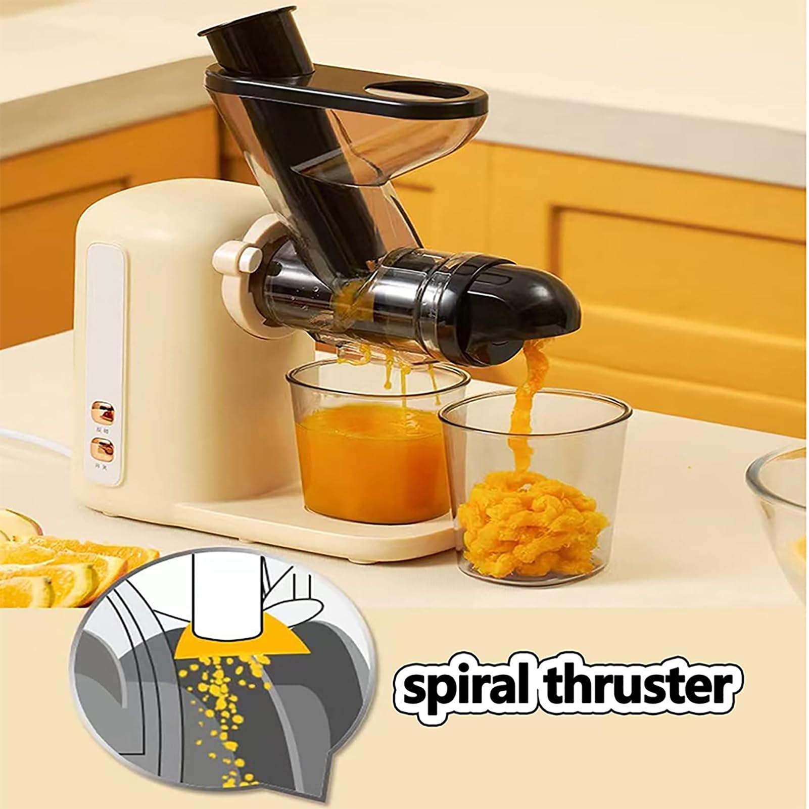 Presse-agrumes à froid 100W, extracteur de jus masticateur lent