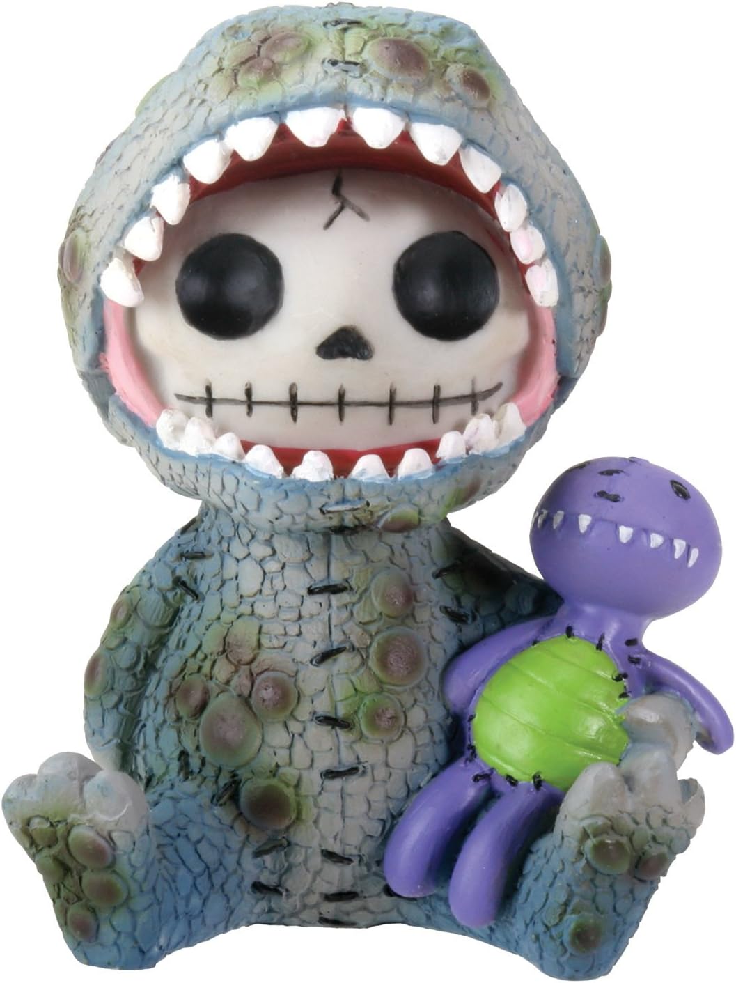 SUMMIT COLLECTIONFurrybones Rex Signature Skeleton in Tyrannosaurus Rex Costume with Purple Dinosaur Doll