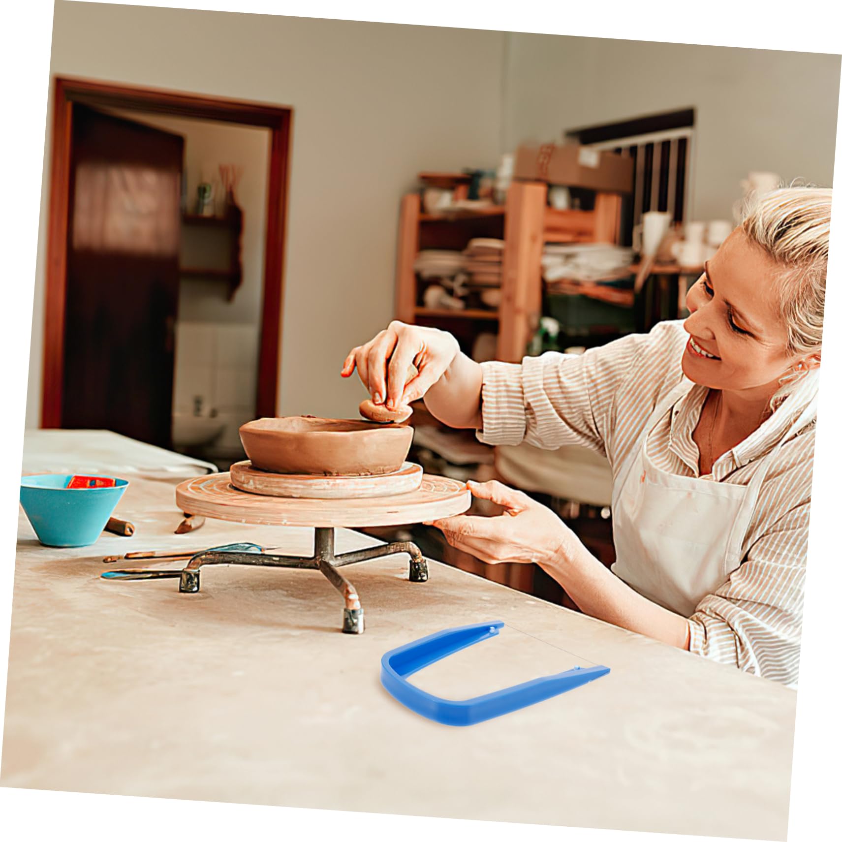 Housoutil 3 Pezzi Strumento Taglio per Argilla Inossidabile e Utensile per Argilla per Progetti DIY e Arte della Ceramica Attrezzo da Ceramista per Sculture e Lavorazioni Artigianali