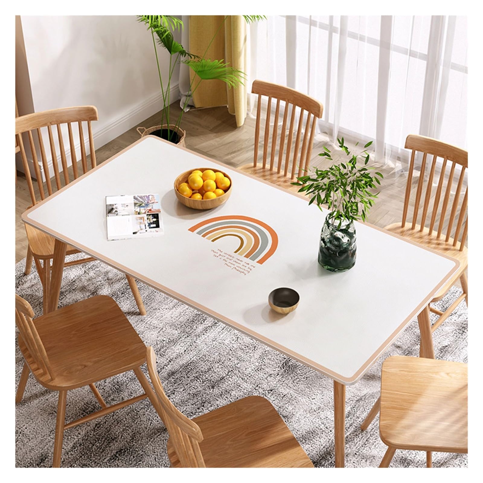 Nappe longue et simple 60x120cm pour table à manger et bureau