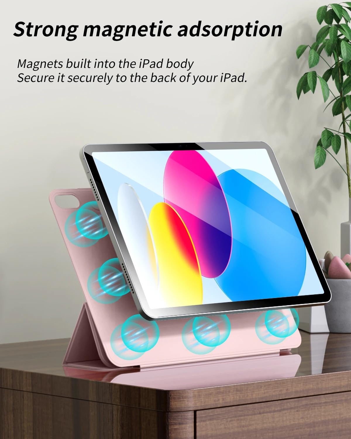 Smart Magnetic Split Tablet Case Suitable for Apple iPad Pro 5th M4 11inch 2024 A2836 Tri-Fold Stand Magnetic Closure Cover(Light Blue)