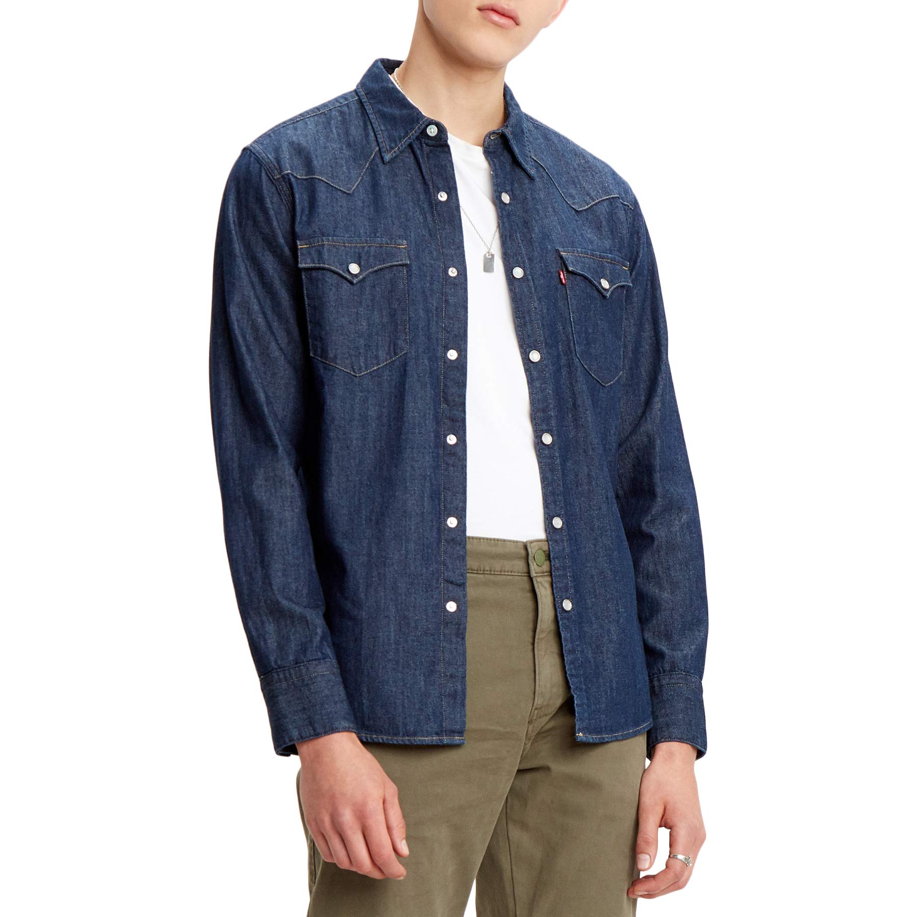 Levi's Barstow Western Standard Camisa Hombre, Indigo Rinse, XXL
