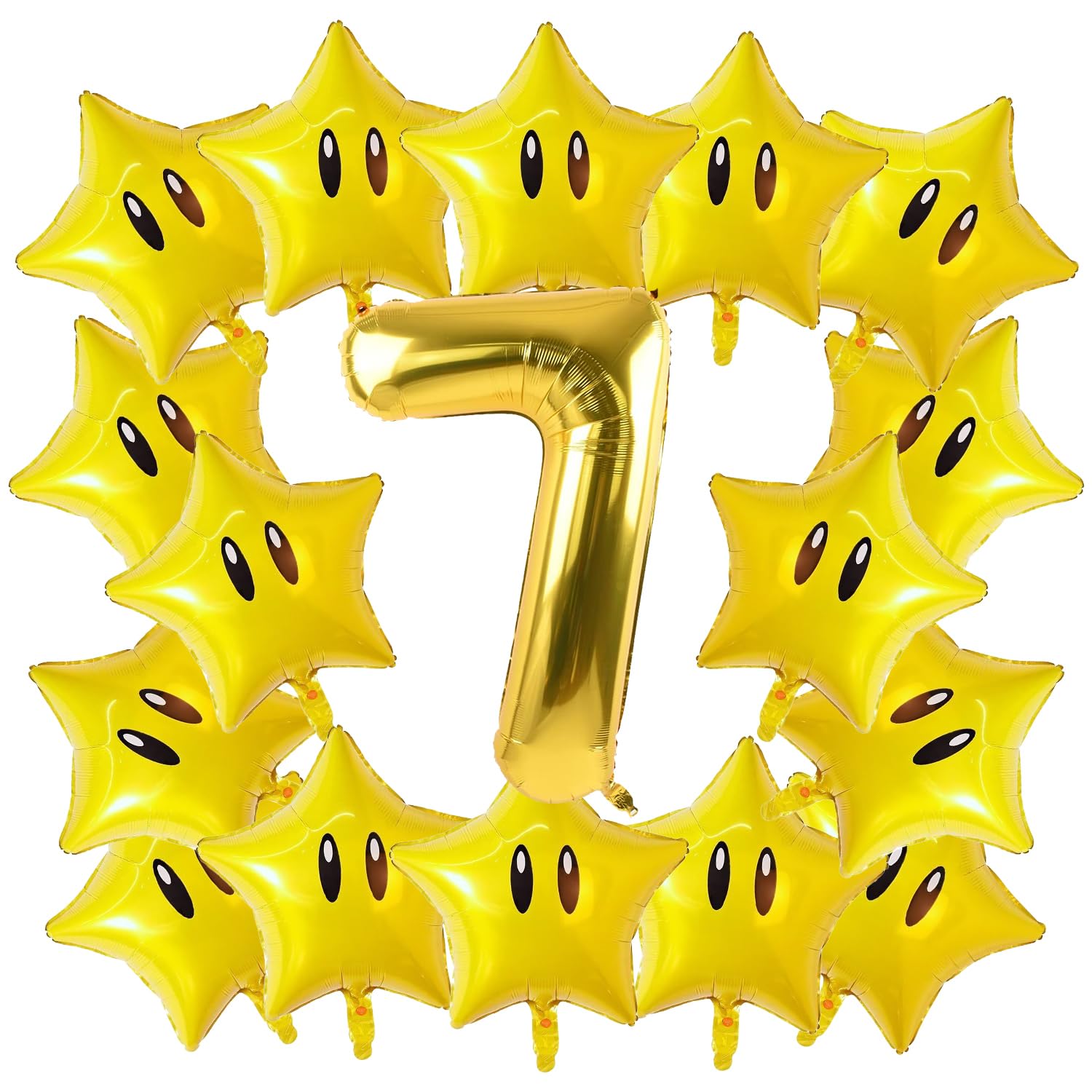 Photo 1 of ***1 PCS ONLY***
16PCS Foil Star Balloons, Star and 40Inch Number 7 Foil Balloons For Game Theme 7th Birthday Party Decorations Children Party Supply Party Decor ?7th?