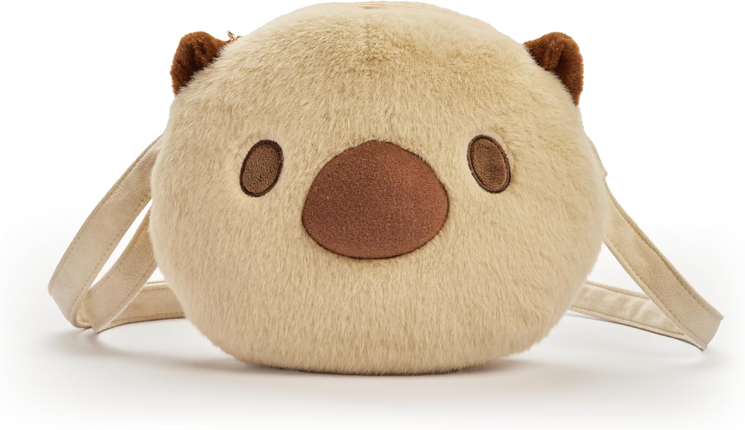 Party Animals Otta Plush Crossbody Bag – Cute Otter Plush Purse, Plush Shoulder Bag with Adjustable & Removable Strap, Zipper Closure